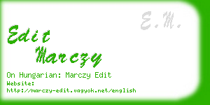 edit marczy business card